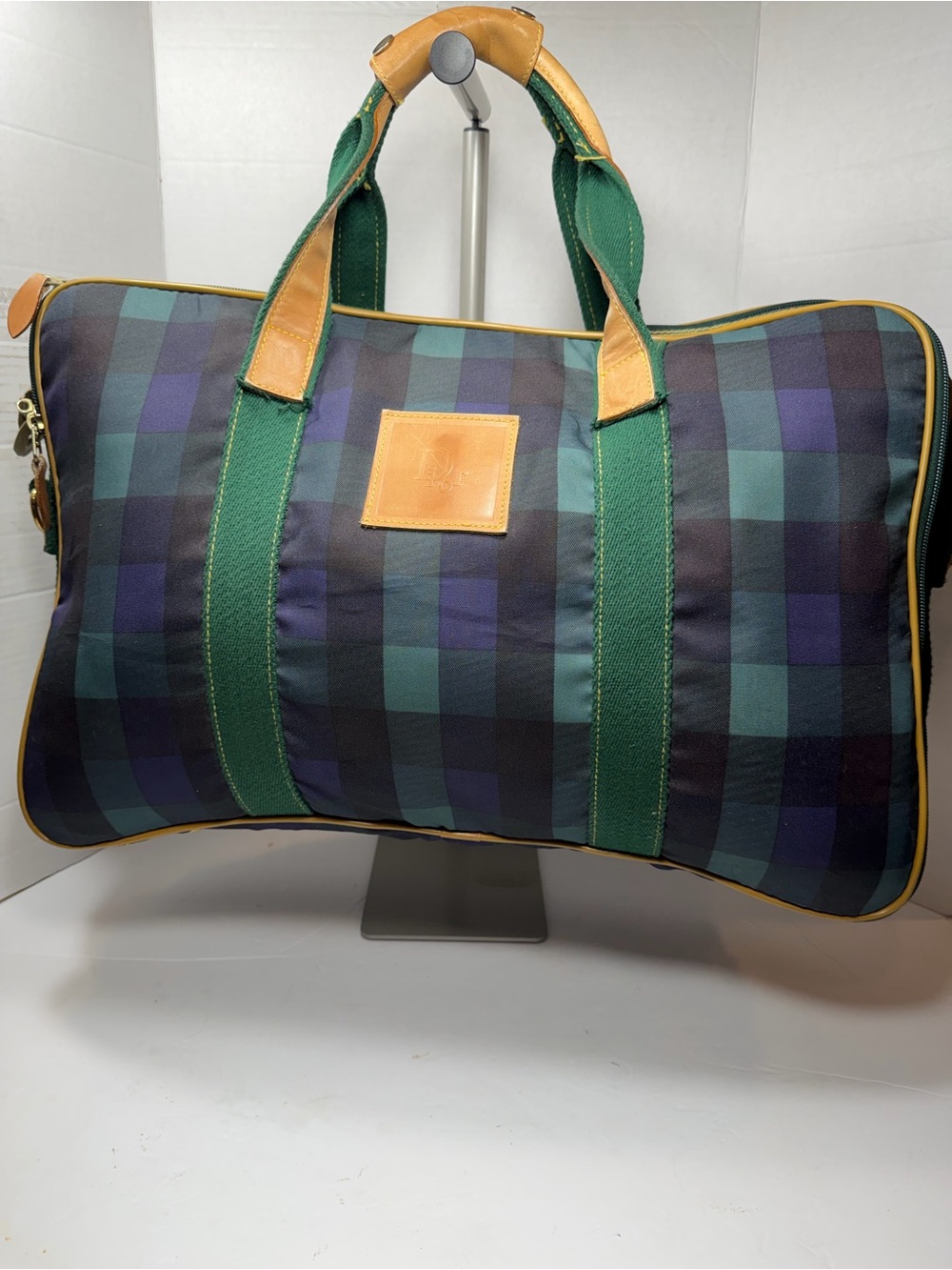 Vintage Christian Dior Plaid Suitcase, call outs in photos ,no strap